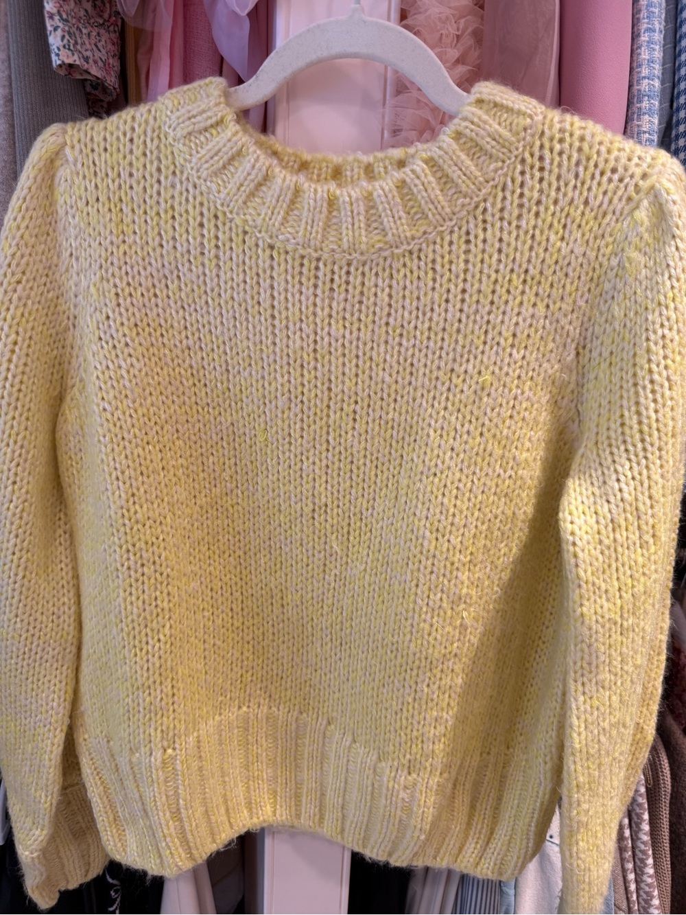 Greylin Pale Yellow Crewneck Sweater